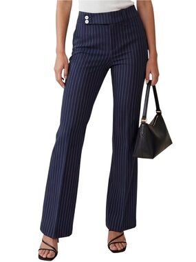 Few Moda Jenny Trouser Navy Pinstripe Pants NWT Size 4